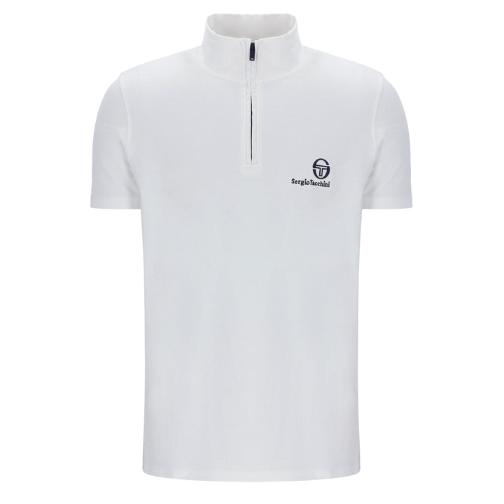 Sergio Tacchini Daytone Zip Neck Top White