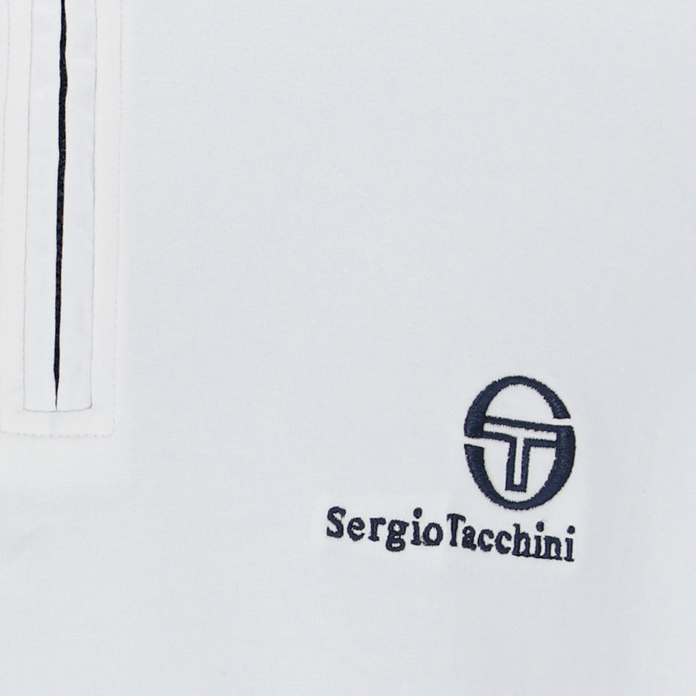 Sergio Tacchini Daytone Zip Neck Top White