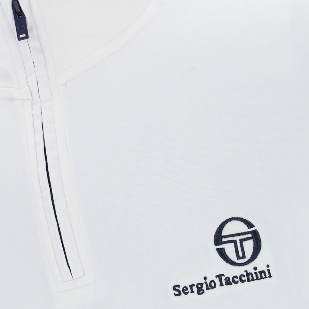 Sergio Tacchini Daytone Zip Neck Top White
