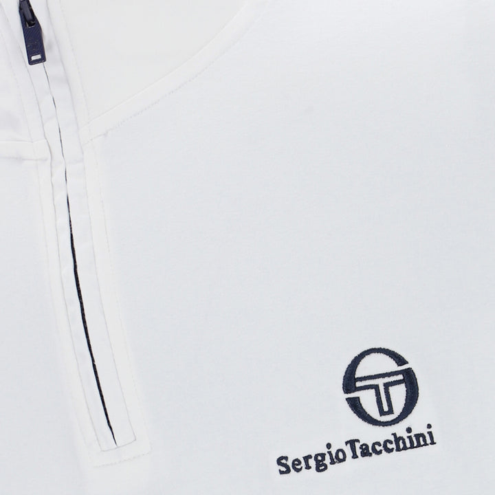 Sergio Tacchini Daytone Zip Neck Top White