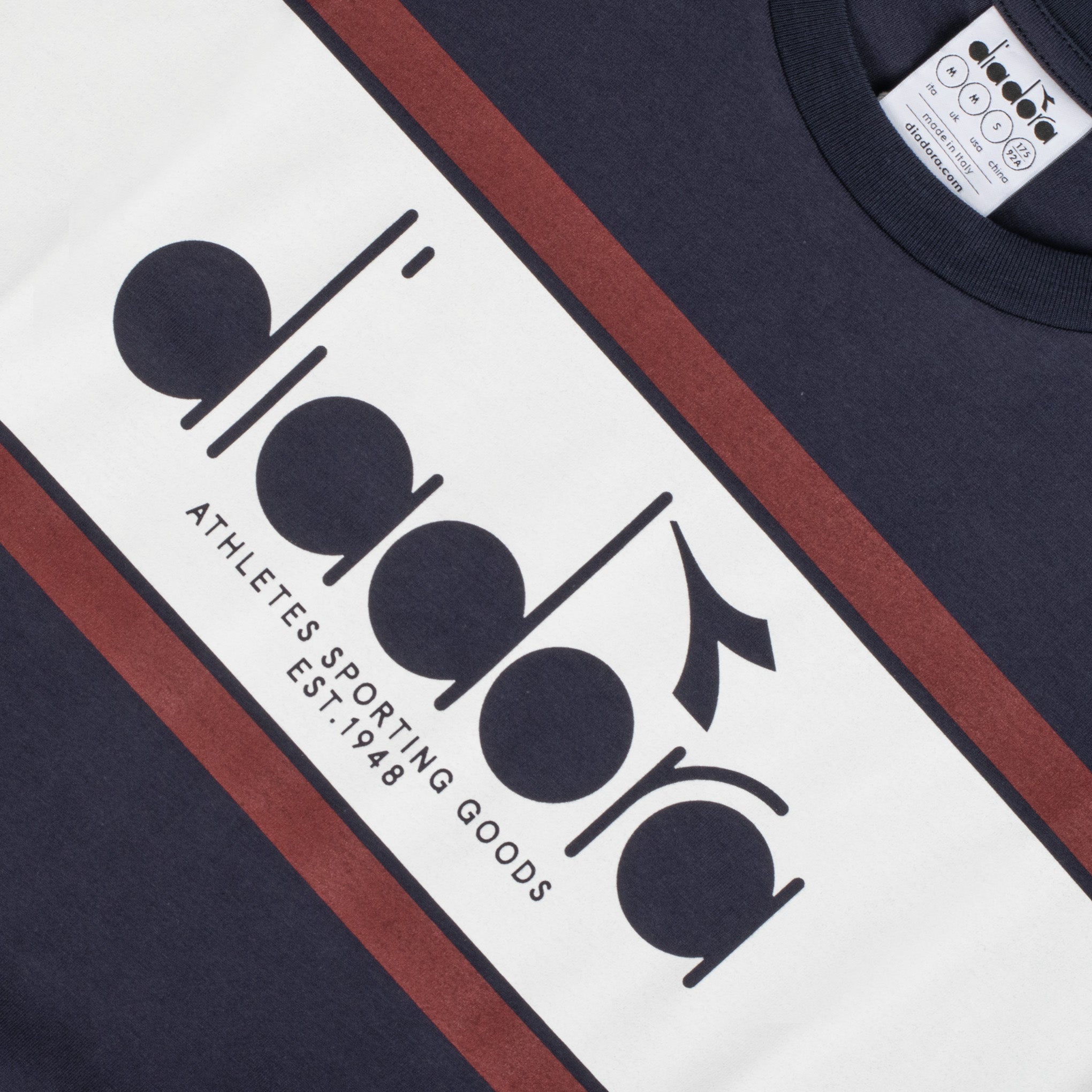 Diadora Stripe T-Shirt Navy