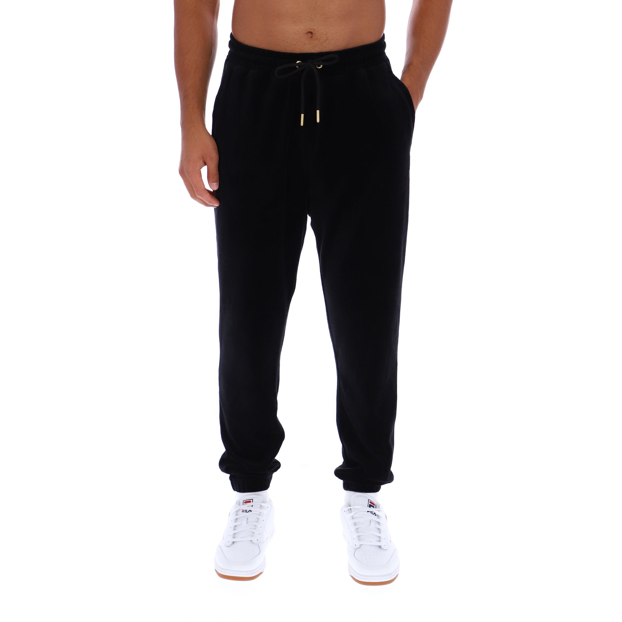 Fila Vintage Eddie Velour Track Pants Black