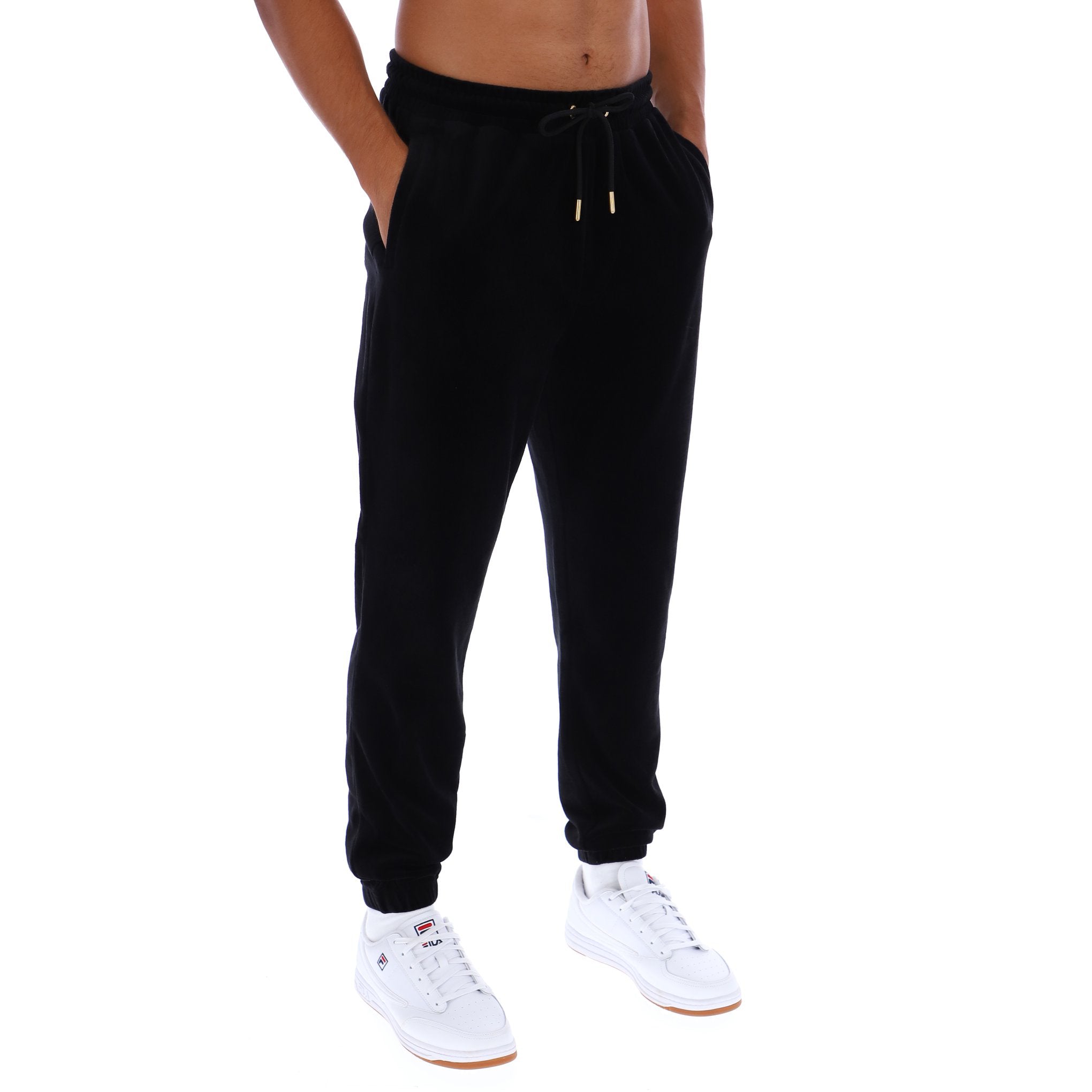 Fila Vintage Eddie Velour Track Pants Black