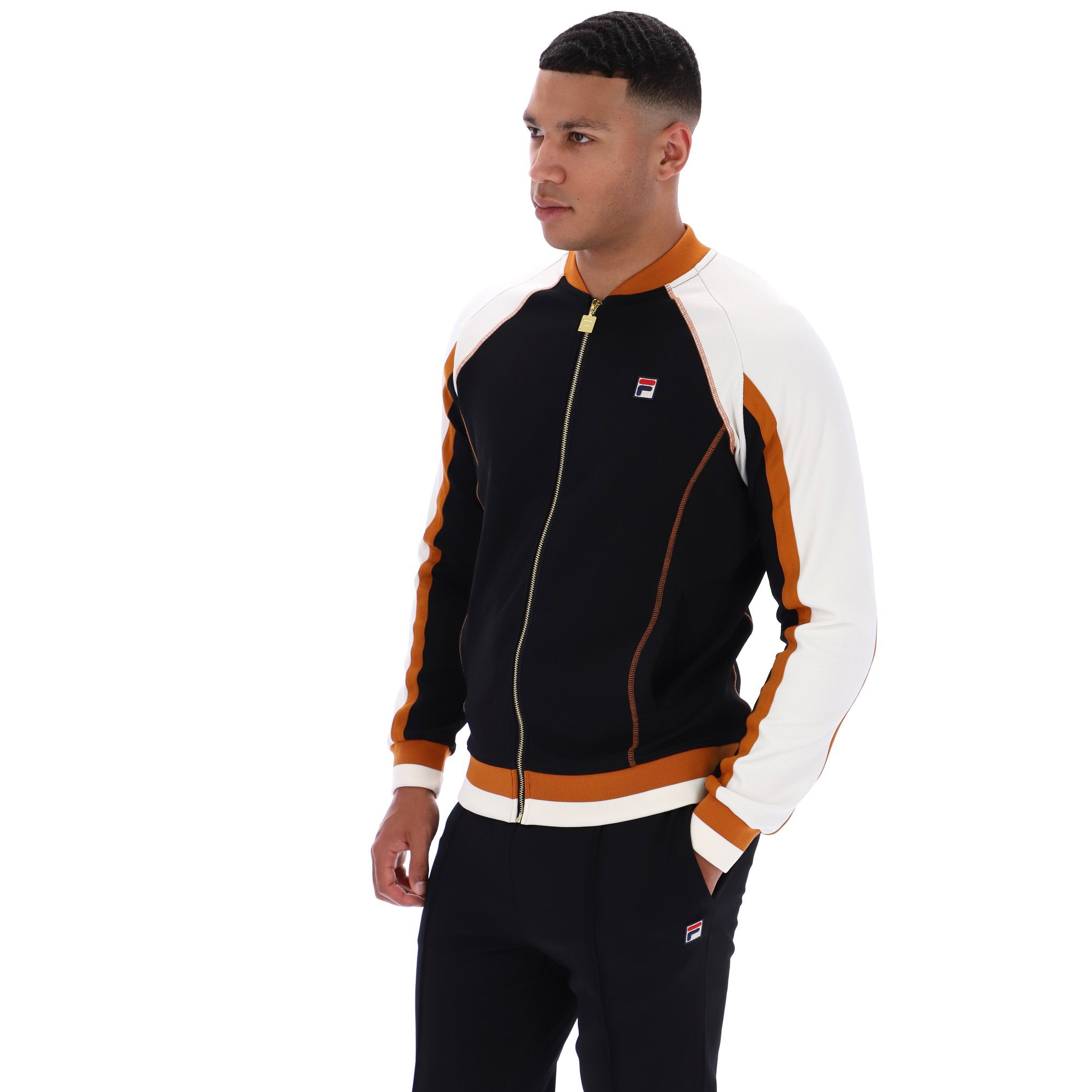 Fila Vintage Eliot Track Top Black/Orange