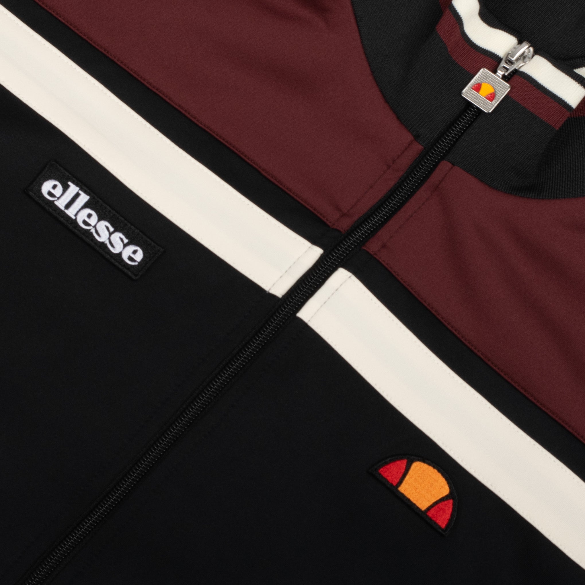 Ellesse Vignola Track Top Black/Burgundy