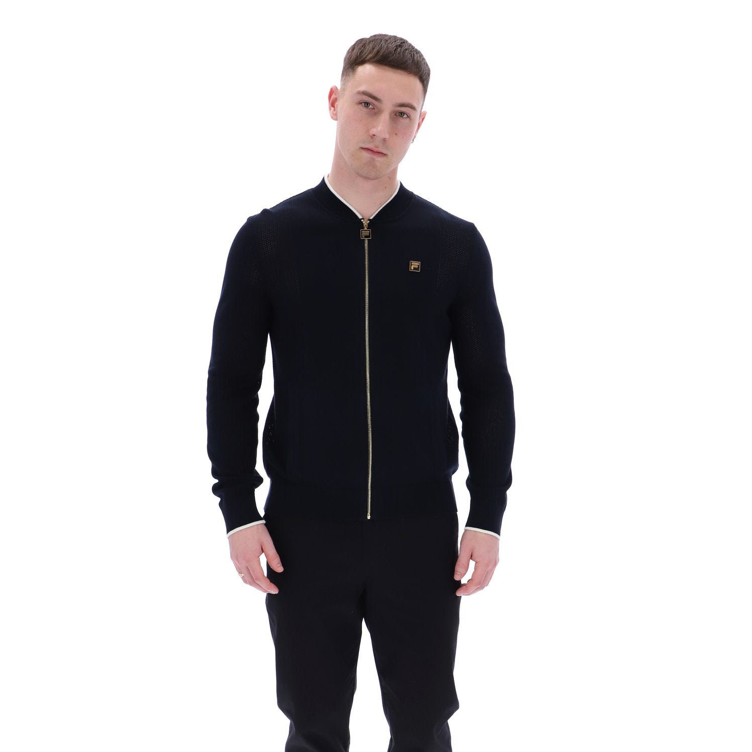 Fila Gold Ferguson Knit Track Top Black