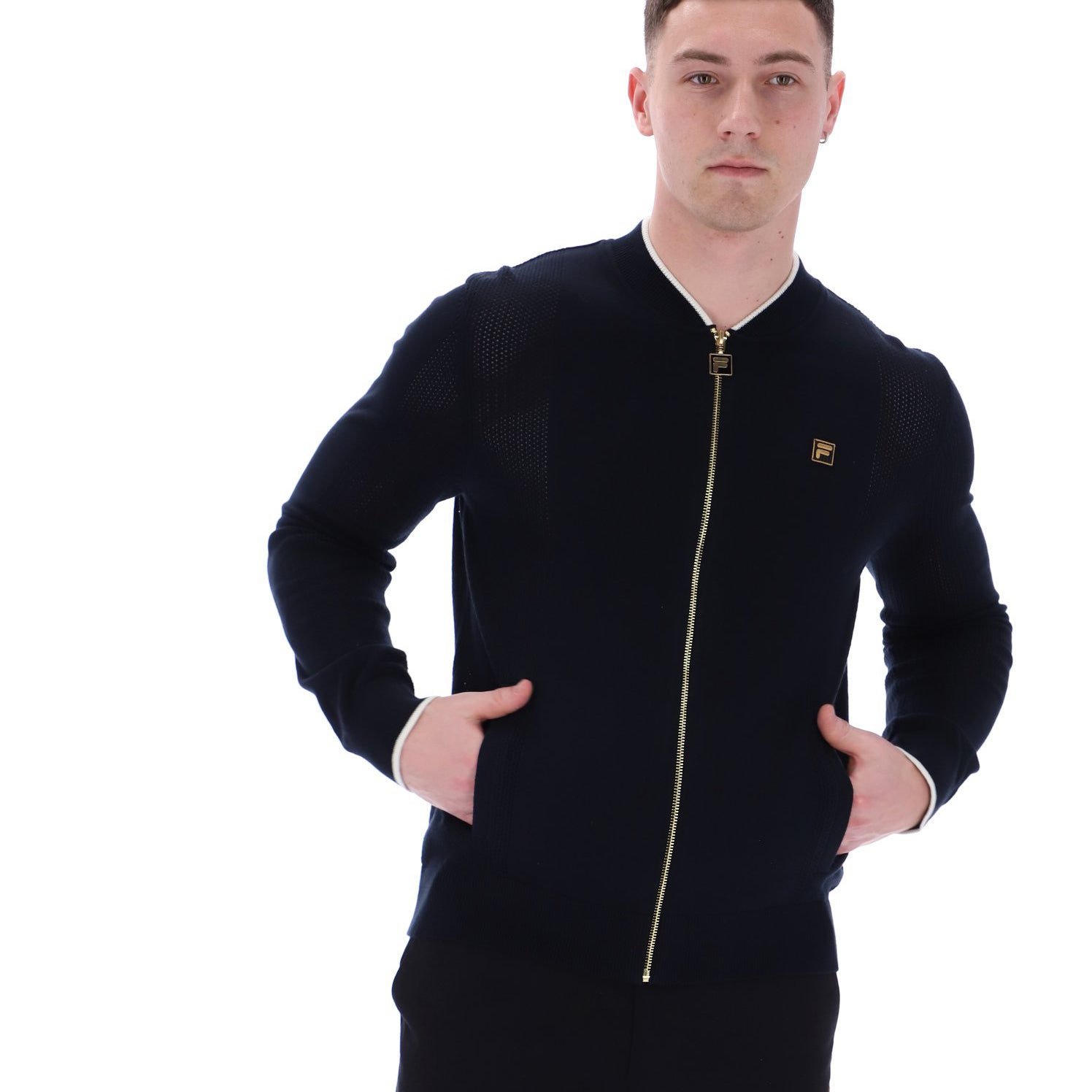 Fila Gold Ferguson Knit Track Top Black
