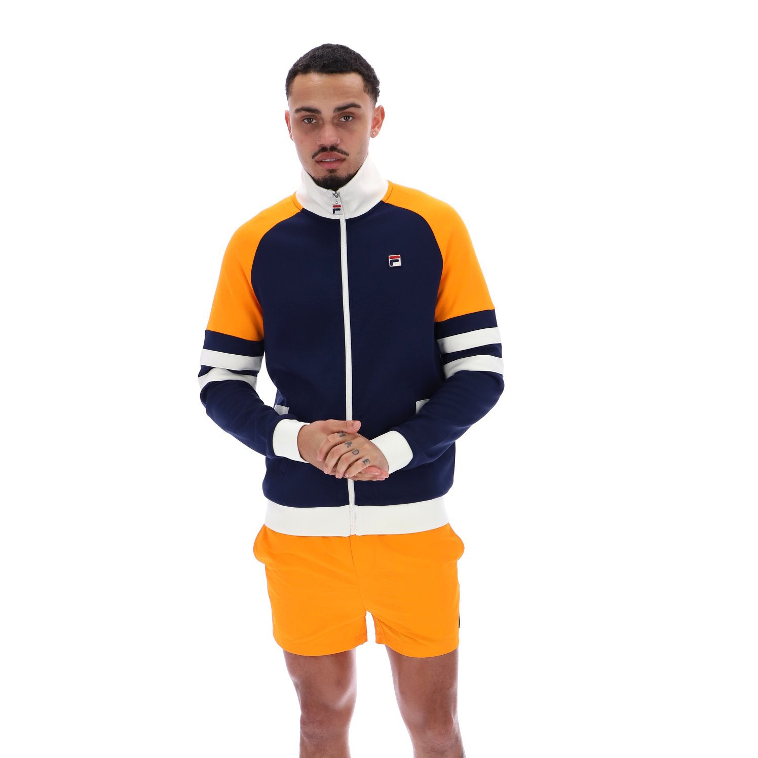 Fila Vintage Founder Track Top Navy/Orange