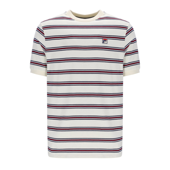 Fila Vintage Bruno Stripe T-Shirt Cream