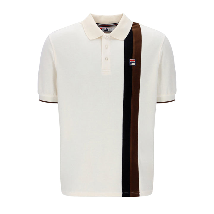 Fila Vintage Terra Velour Polo Shirt Cream