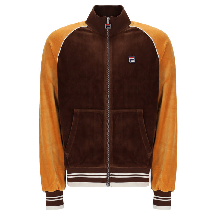 Fila Vintage Liston Velour Track Top Brown/Orange