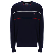 Fila Vintage Kallum Waffle Knit Jumper Navy