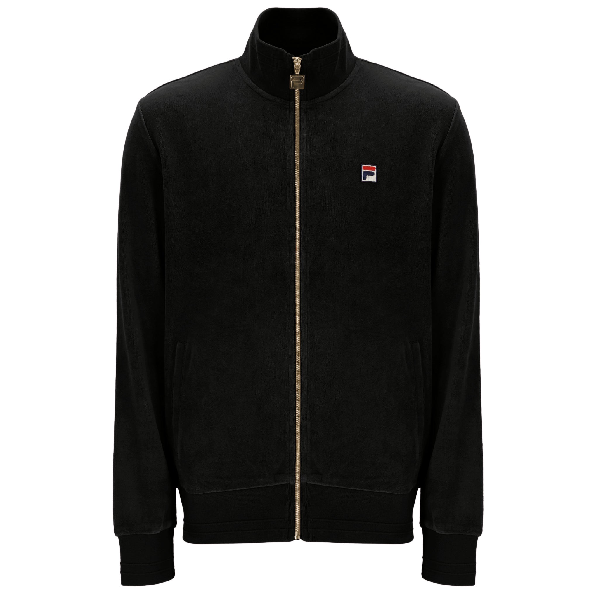 Fila Vintage Nero Velour Track Top Black