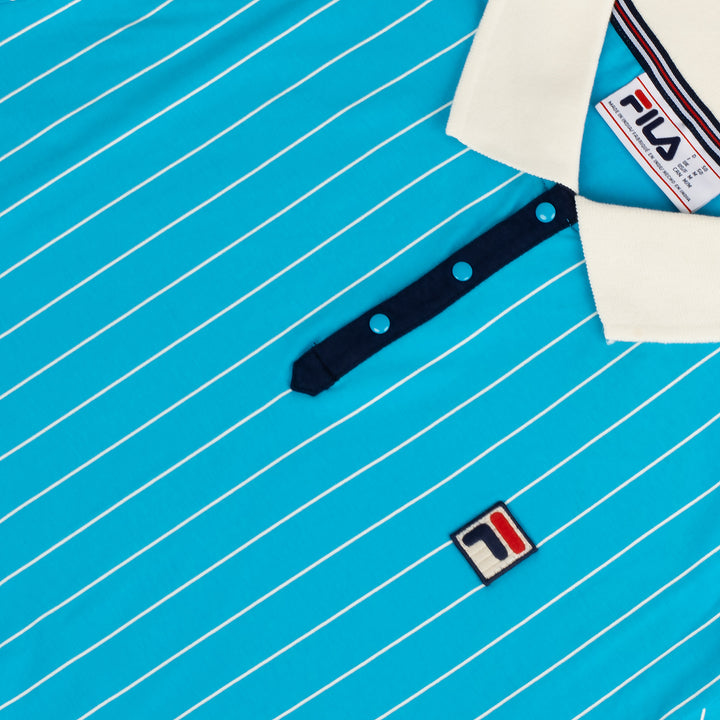Fila Vintage BB1 Striped Polo Shirt Blue