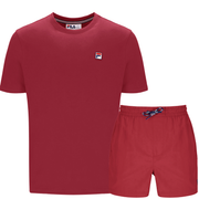 Fila Sunny T-Shirt & Shorts Set Garnet