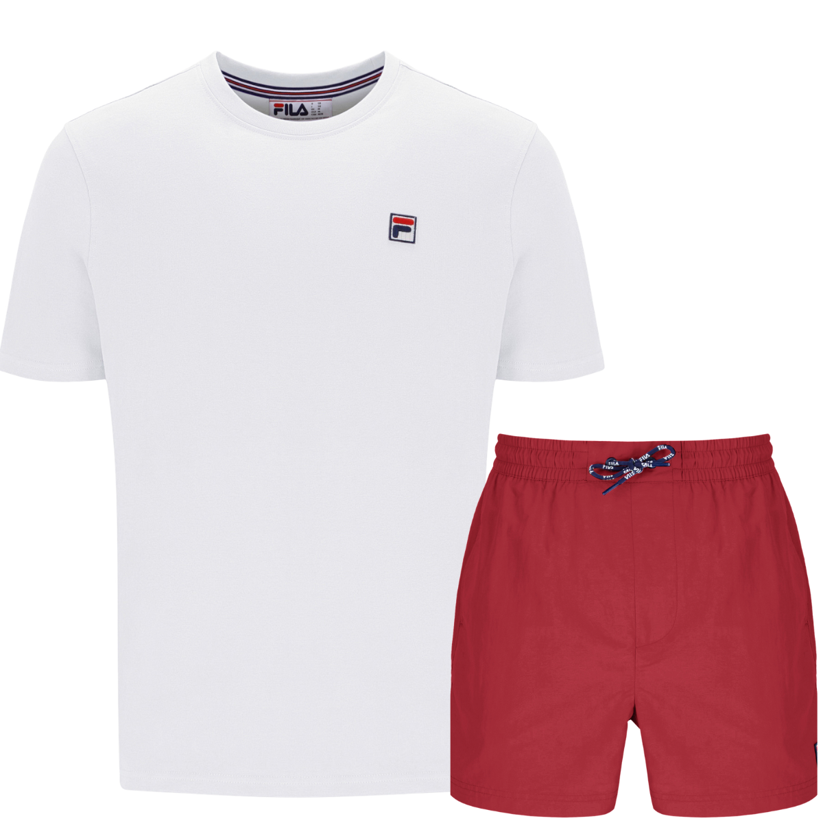 Fila Sunny T-Shirt & Shorts Set White/Red