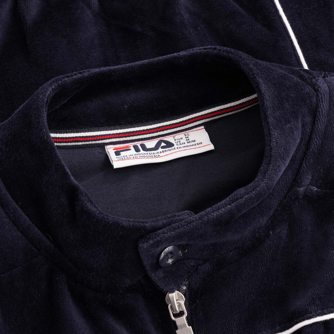 Fila Vintage Tusk Velour Jacket Navy