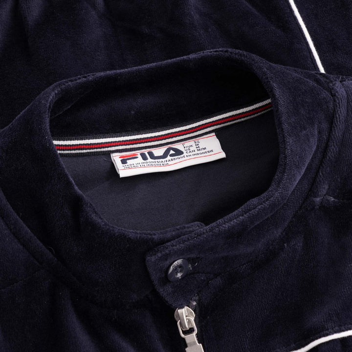 Fila Vintage Tusk Velour Jacket Navy