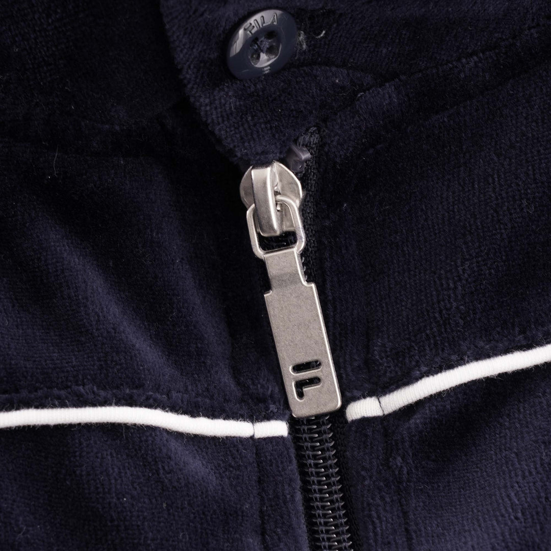 Fila Vintage Tusk Velour Jacket Navy