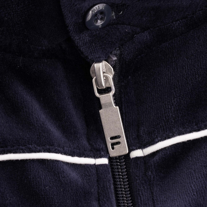 Fila Vintage Tusk Velour Jacket Navy