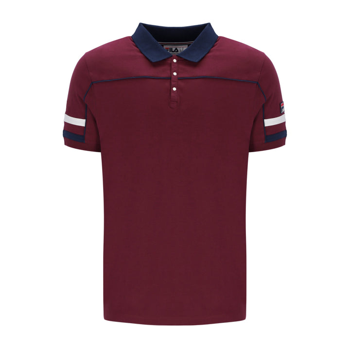 Fila Vintage Grandslam Polo Shirt Burgundy