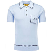 Gabicci Archive Alexander Knit Polo Sky
