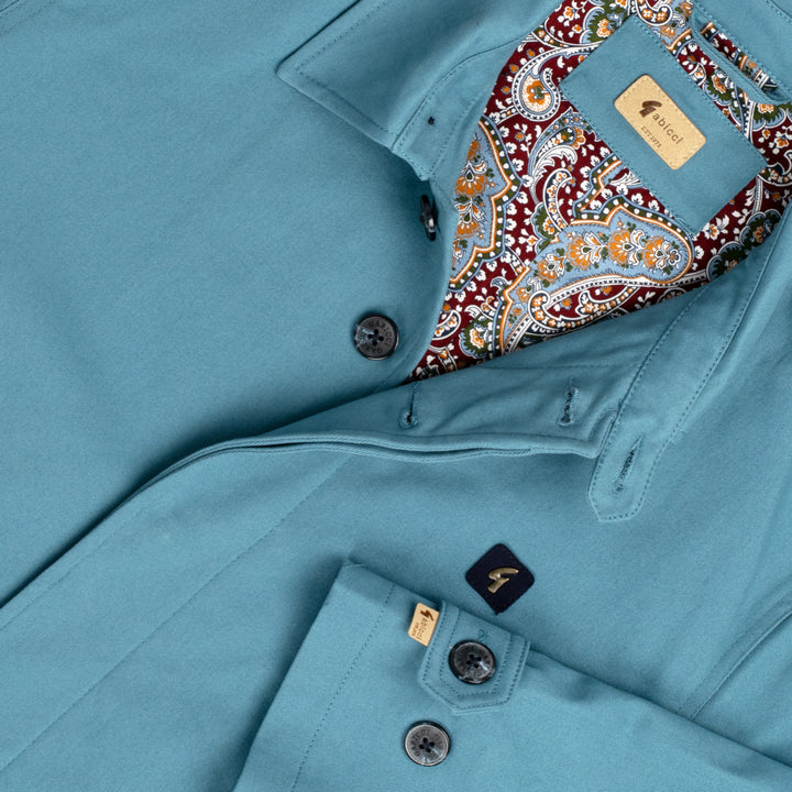 Gabicci Vintage Houghton Mac Jacket Aqua