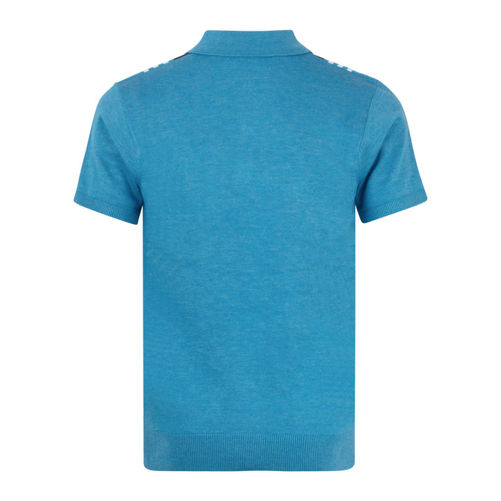 Gabicci Vintage Searle Knit Polo Aqua