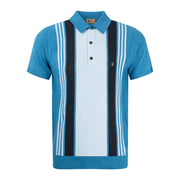 Gabicci Vintage Searle Knit Polo Aqua