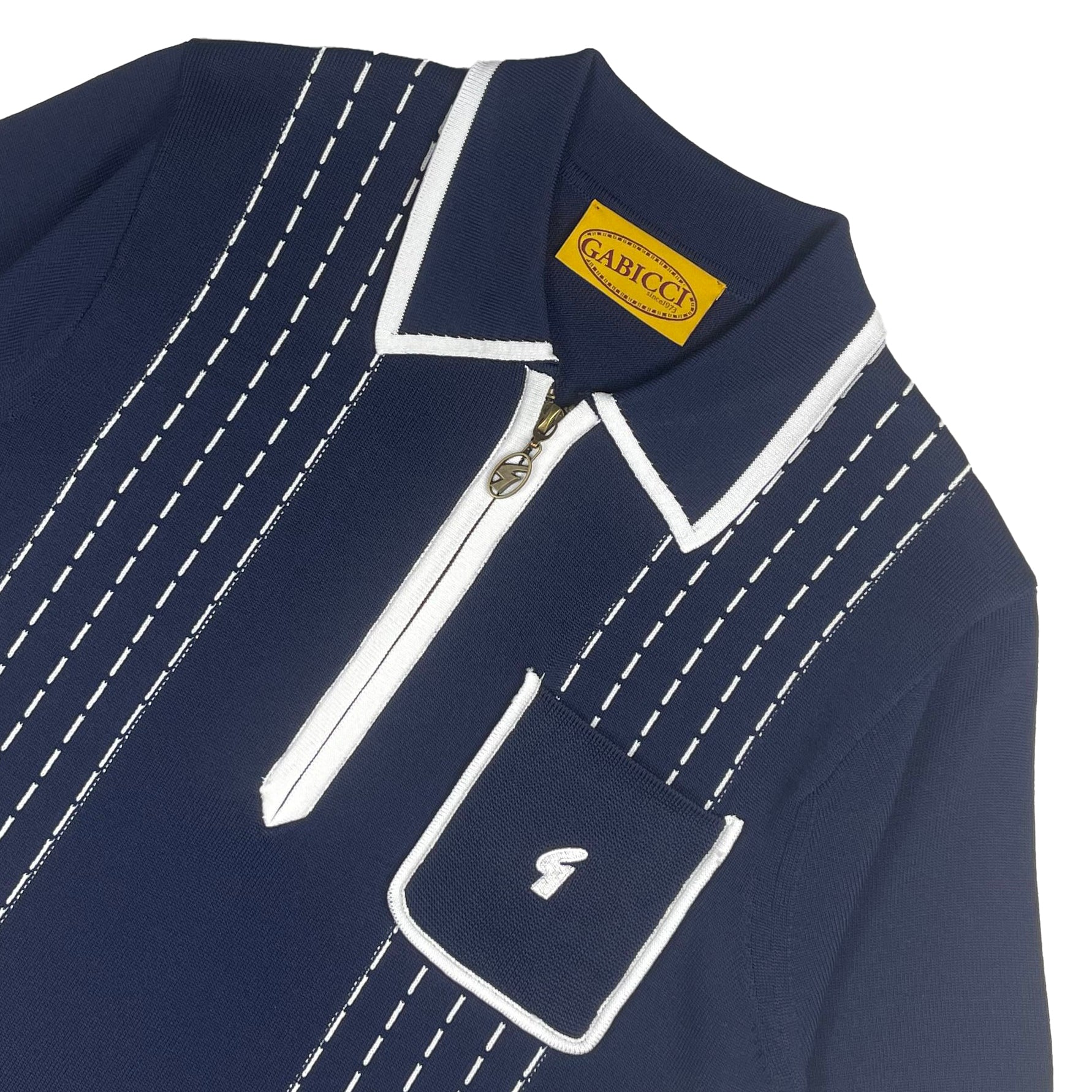 Gabicci Archive Darron Knit Polo Navy