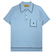 Gabicci Archive Alexander Knit Polo Sky