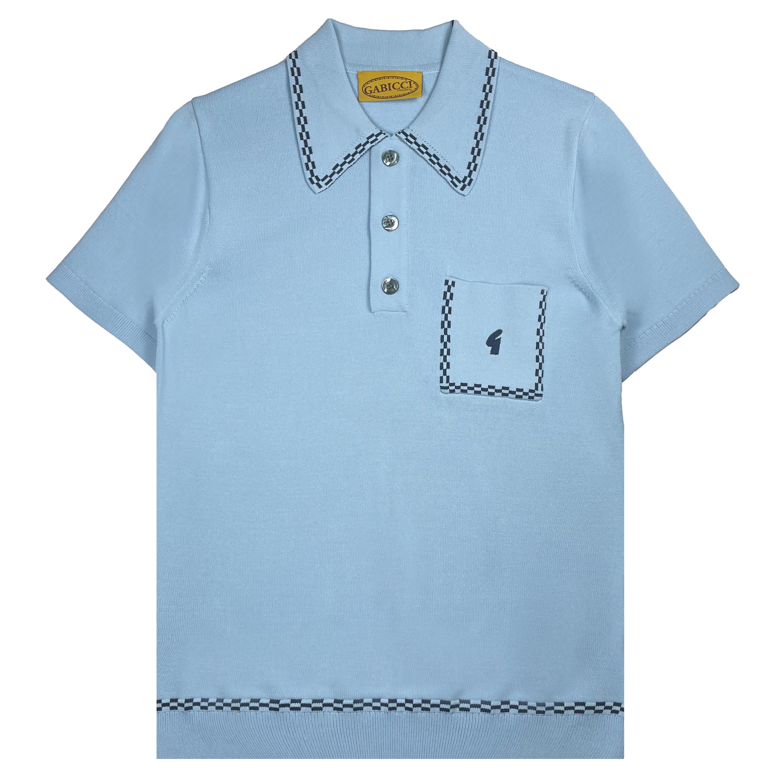 Gabicci Archive Alexander Knit Polo Sky