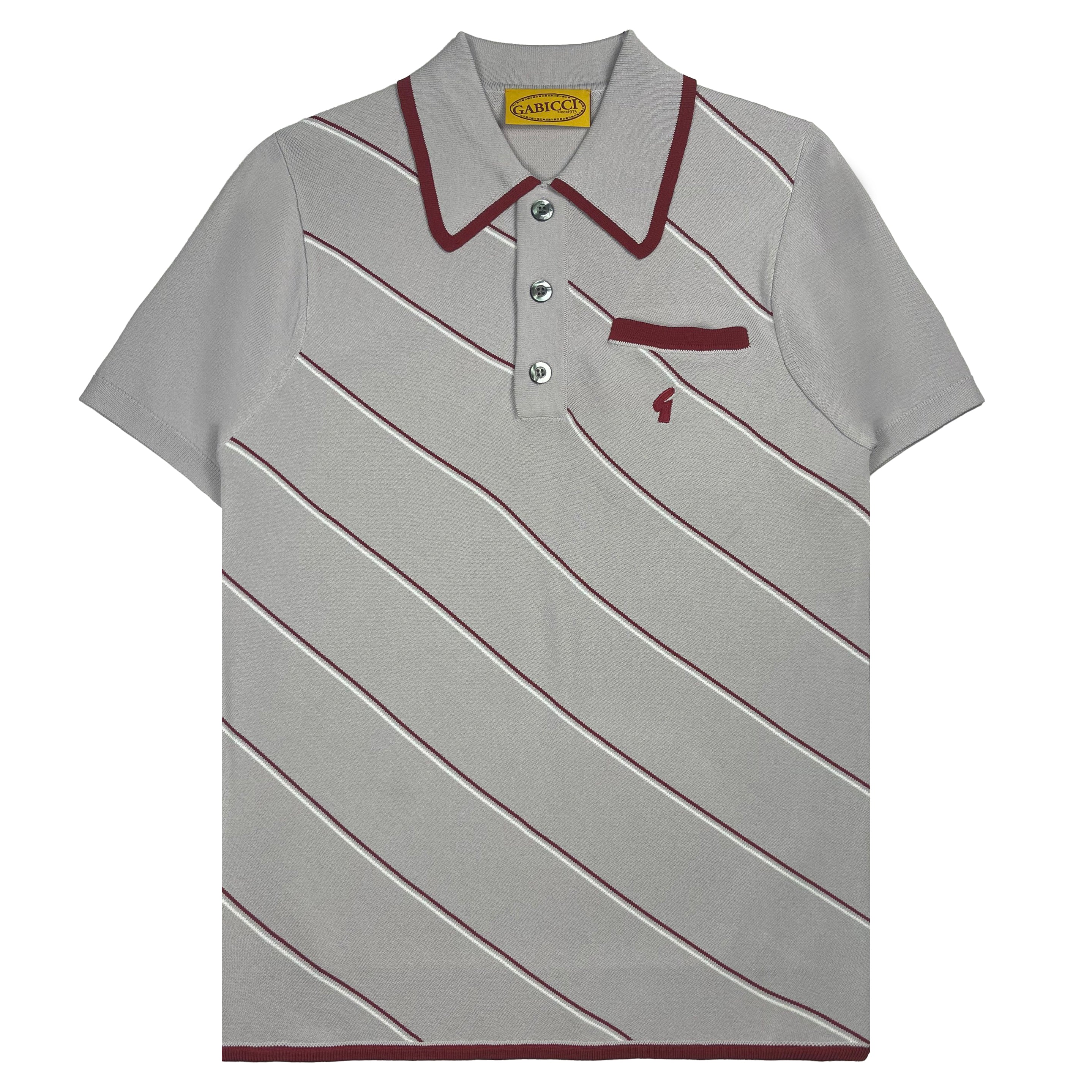 Gabicci Archive Connett Knit Polo Grey