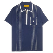 Gabicci Archive Darron Knit Polo Navy