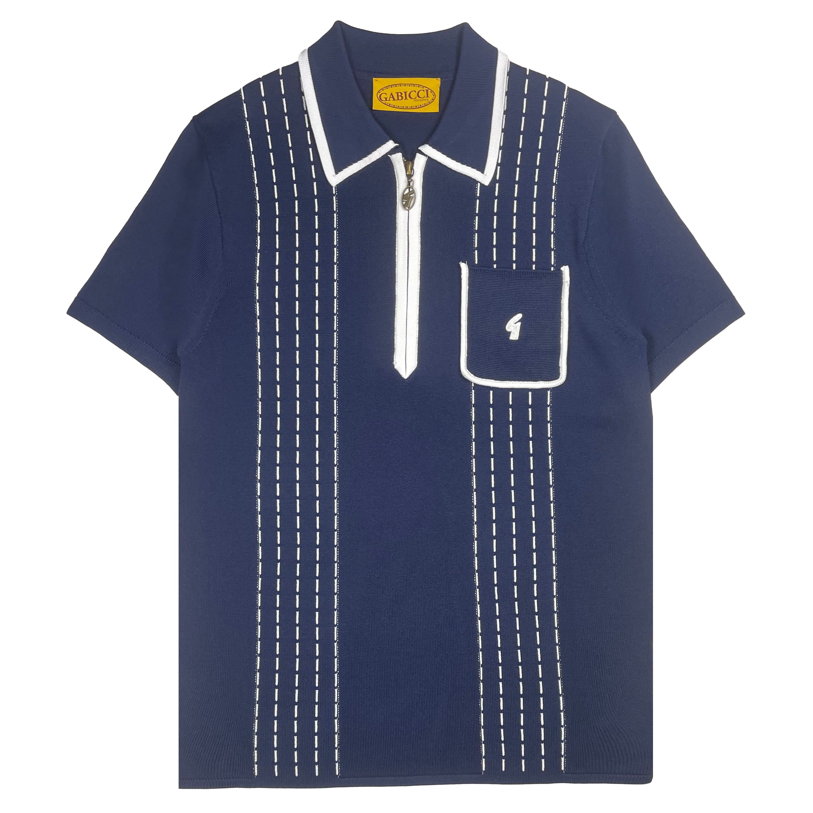 Gabicci Archive Darron Knit Polo Navy