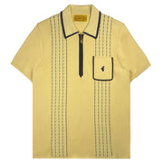 Gabicci Archive Darron Knit Polo Yellow