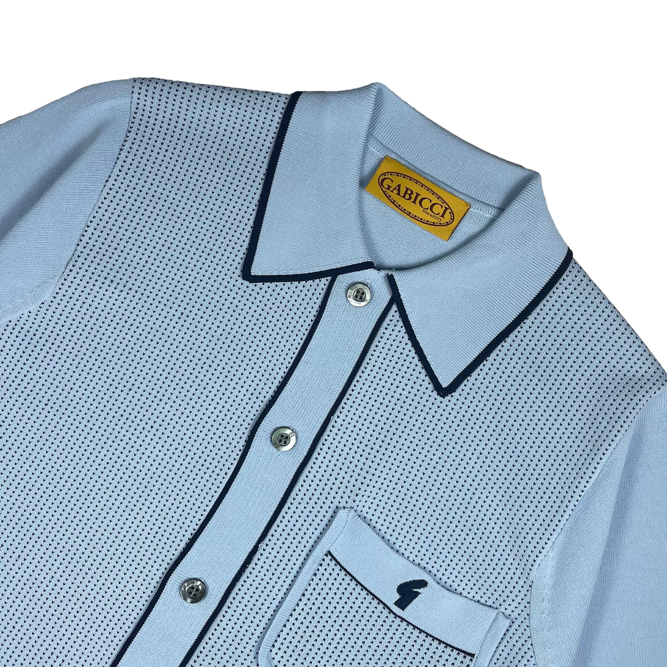 Gabicci Archive Di Lello Knit Shirt Sky