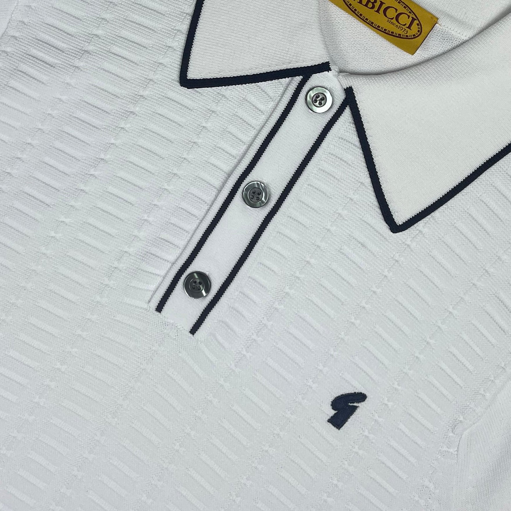 Gabicci Archive Ronnie Knit Polo White
