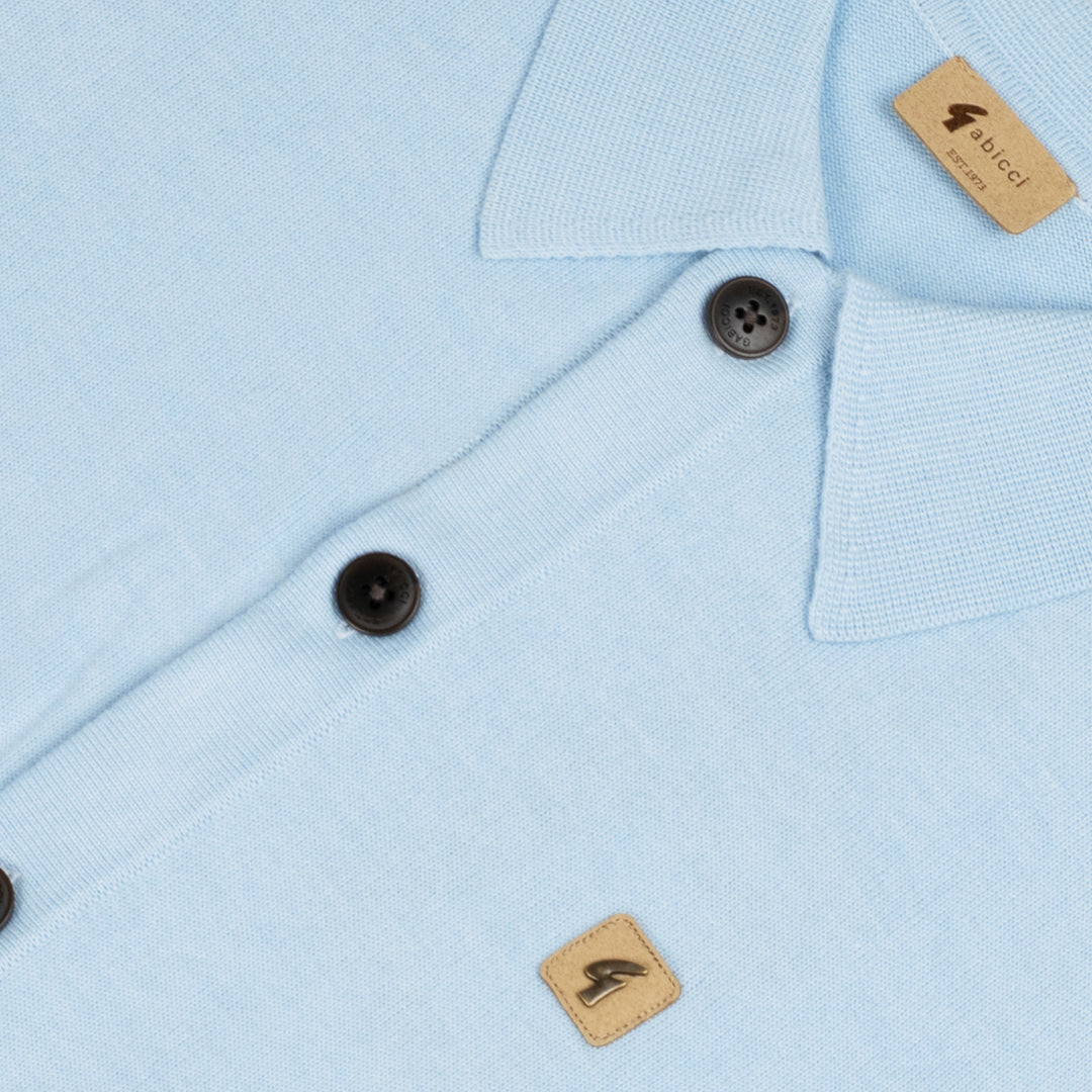 Gabicci Vintage Guinness Knit Shirt Sky