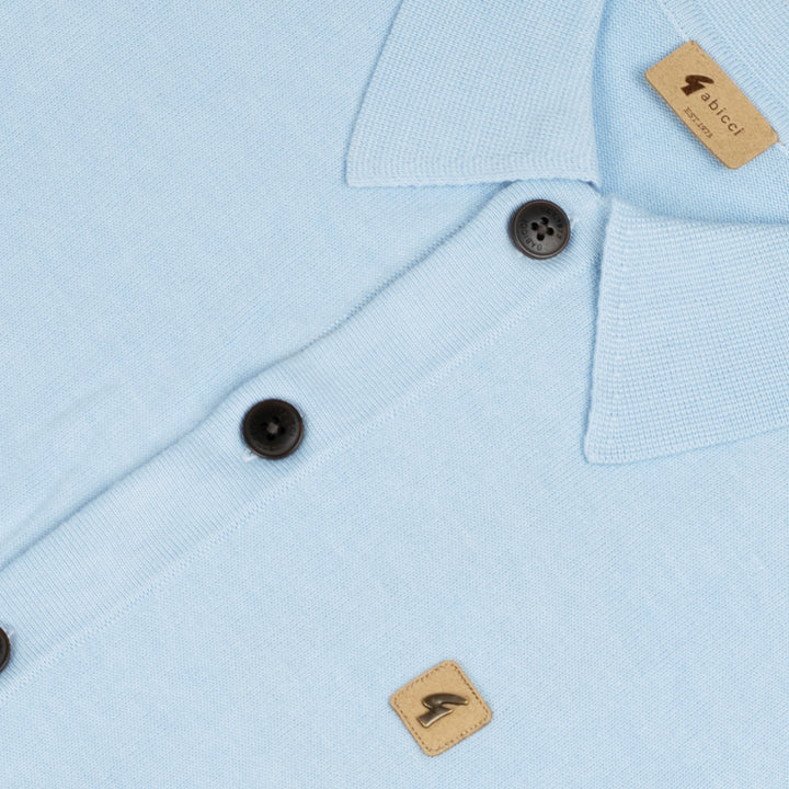 Gabicci Vintage Guinness Knit Shirt Sky
