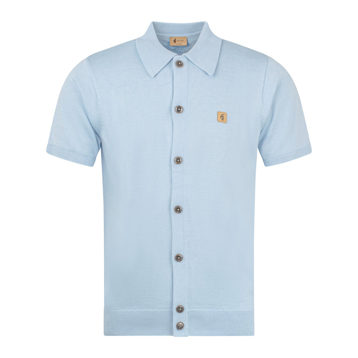 Gabicci Vintage Guinness Knit Shirt Sky