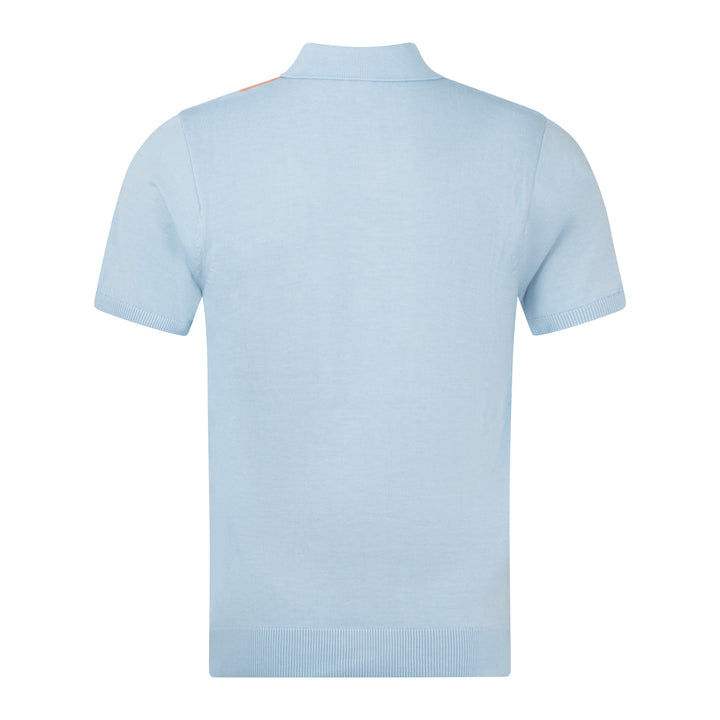 Gabicci Vintage Bond Knit Polo Sky