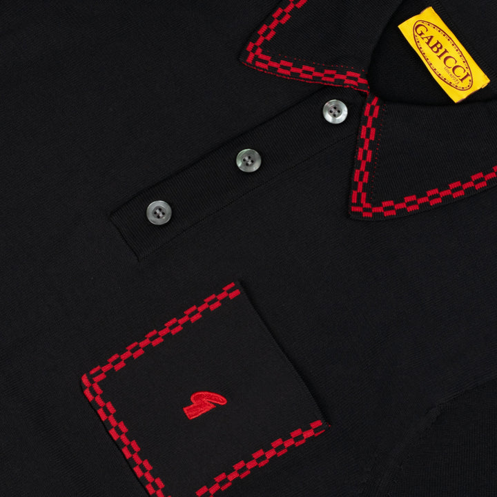 Gabicci Archive Alexander Knit Polo Black