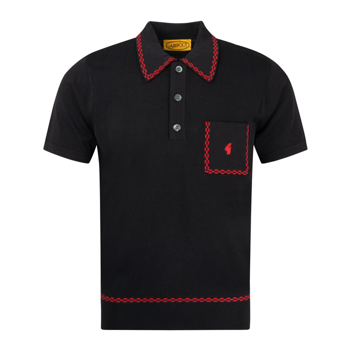 Gabicci Archive Alexander Knit Polo Black