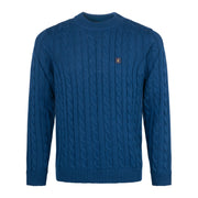 Gabicci Vintage Tremor Cable Knit Sweater Blue