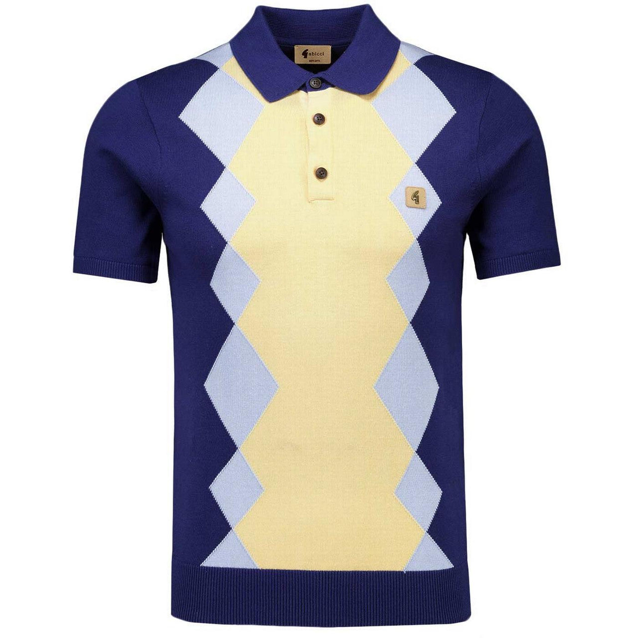 Gabicci Vintage Bond Knit Polo Blue