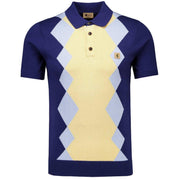 Gabicci Vintage Bond Knit Polo Blue