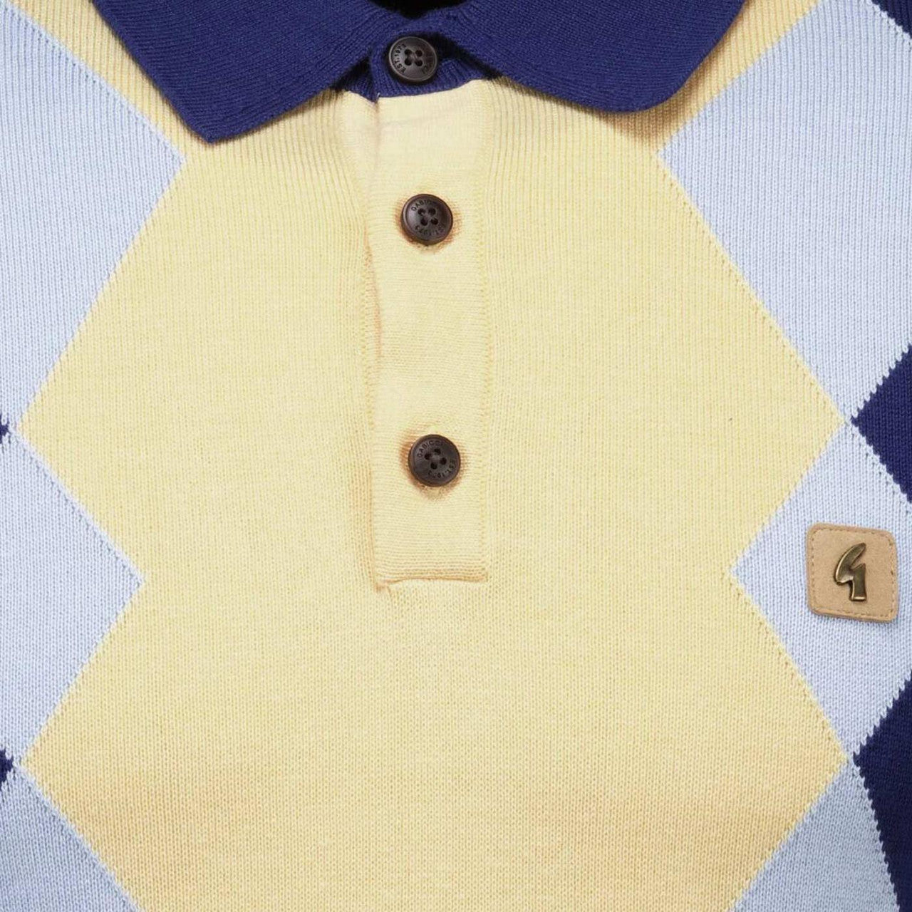 Gabicci Vintage Bond Knit Polo Blue