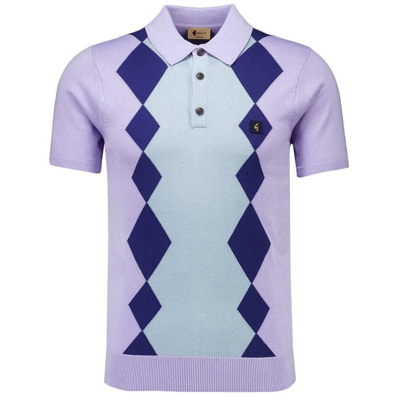Gabicci Vintage Bond Knit Polo Lilac