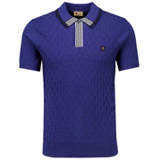 Gabicci Vintage Bourne Knit Polo Blue